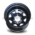 16x10 Steel Triangle-Hole Wheel Rim for 60 Series Toyota Landcruiser (-44 Offset / 6/139.7 PCD) - Black-Aussie 4x4 Pro