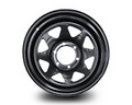 16x7 Steel Triangle-Hole Wheel Rim for 40 / 45 Series Toyota Landcruiser (-13 Offset / 6/139.7 PCD) - Black-Aussie 4x4 Pro