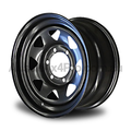 16x7 Steel Triangle-Hole Wheel Rim for 90 Series Toyota Prado (+7 Offset / 6/139.7 PCD) - Black-Aussie 4x4 Pro