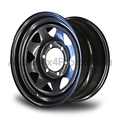 16x7 Steel Triangle-Hole Wheel Rim for D22 Nissan Navara (+25 Offset / 6/139.7 PCD) - Black-Aussie 4x4 Pro