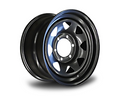 16x7 Steel Triangle-Hole Wheel Rim for D22 Nissan Navara (+30 Offset / 6/139.7 PCD) - Black-Aussie 4x4 Pro