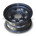16x7 Steel Triangle-Hole Wheel Rim for Foton Tunland 2012+ (+30 Offset / 6/139.7 PCD) - Black-Aussie 4x4 Pro