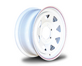 16x7 Steel Triangle-Hole Wheel Rim for Great Wall V200 / V240 / X200 / X240 (+25 Offset / 6/139.7 PCD) - White-Aussie 4x4 Pro