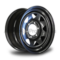 16x7 Steel Triangle-Hole Wheel Rim for Holden Colorado (+25 Offset / 6/139.7 PCD) - Black-Aussie 4x4 Pro