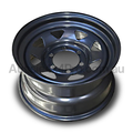 16x7 Steel Triangle-Hole Wheel Rim for Mazda BT-50 Pre-2011 (+7 Offset / 6/139.7 PCD) - Black-Aussie 4x4 Pro