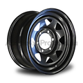 16x7 Steel Triangle-Hole Wheel Rim for Mazda Bravo (+7 Offset / 6/139.7 PCD) - Black-Aussie 4x4 Pro