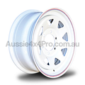 16x7 Steel Triangle-Hole Wheel Rim for RA Holden Rodeo 2003+ (+25 Offset / 6/139.7 PCD) - White-Aussie 4x4 Pro