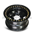 16x8 Steel Beadlock Wheel for D22 Nissan Navara (0 Offset / 6/139.7 PCD) - Black-Aussie 4x4 Pro