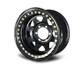 16x8 Steel Beadlock Wheel for D22 Nissan Navara (0 Offset / 6/139.7 PCD) - Black-Aussie 4x4 Pro