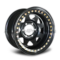 16x8 Steel Beadlock Wheel for Mazda Bravo (0 Offset / 6/139.7 PCD) - Black-Aussie 4x4 Pro