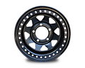 16x8 Steel Imitation Beadlock Wheel Rim for 105 Series Toyota Landcruiser (0 Offset / 5/150 PCD) - Black-Aussie 4x4 Pro