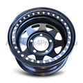 16x8 Steel Imitation Beadlock Wheel Rim for 105 Series Toyota Landcruiser (-25 Offset / 5/150 PCD) - Black-Aussie 4x4 Pro