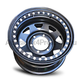 16x8 Steel Imitation Beadlock Wheel Rim for 40 / 45 Series Toyota Landcruiser (-23 Offset / 6/139.7 PCD) - Black-Aussie 4x4 Pro