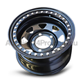 16x8 Steel Imitation Beadlock Wheel Rim for 78 Series Toyota Landcruiser (-25 Offset / 5/150 PCD) - Black-Aussie 4x4 Pro