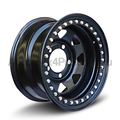 16x8 Steel Imitation Beadlock Wheel Rim for 79 Series Toyota Landcruiser (-25 Offset / 5/150 PCD) - Black-Aussie 4x4 Pro