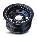 16x8 Steel Imitation Beadlock Wheel Rim for Chevrolet Silverado C1500 / C2500 (0 Offset / 6/139.7 PCD) - Black-Aussie 4x4 Pro
