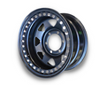 16x8 Steel Imitation Beadlock Wheel Rim for D22 Nissan Navara (-23 Offset / 6/139.7 PCD) - Black-Aussie 4x4 Pro