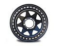 16x8 Steel Imitation Beadlock Wheel Rim for D40 Nissan Navara Spanish Built (+20 Offset / 6/114.3 PCD) - Black-Aussie 4x4 Pro