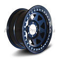 16x8 Steel Imitation Beadlock Wheel Rim for D40 Nissan Navara Thai Built (+20 Offset / 6/114.3 PCD) - Black-Aussie 4x4 Pro
