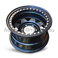 16x8 Steel Imitation Beadlock Wheel Rim for GMC Sierra 1500 4WD (-23 Offset / 6/139.7 PCD) - Black-Aussie 4x4 Pro