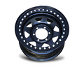 16x8 Steel Imitation Beadlock Wheel Rim for Isuzu D-MAX (0 Offset / 6/139.7 PCD) - Black-Aussie 4x4 Pro