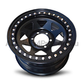 16x8 Steel Imitation Beadlock Wheel Rim for NP300 Nissan Navara RX (+20 Offset / 6/114.3 PCD) - Black-Aussie 4x4 Pro