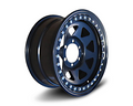 16x8 Steel Imitation Beadlock Wheel Rim for NP300 Nissan Navara SL / ST / STX (+20 Offset / 6/114.3 PCD) - Black-Aussie 4x4 Pro