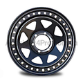 16x8 Steel Imitation Beadlock Wheel Rim for R51 Nissan Pathfinder (+20 Offset / 6/114.3 PCD) - Black-Aussie 4x4 Pro