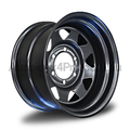 16x8 Steel Triangle-Hole Wheel Rim for 40 / 45 Series Toyota Landcruiser (-23 Offset / 6/139.7 PCD) - Black-Aussie 4x4 Pro