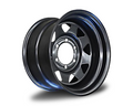 16x8 Steel Triangle-Hole Wheel Rim for 60 Series Toyota Landcruiser (-23 Offset / 6/139.7 PCD) - Black-Aussie 4x4 Pro