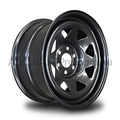 16x8 Steel Triangle-Hole Wheel Rim for RA Holden Rodeo 2003+ (+20 Offset / 6/139.7 PCD) - Black-Aussie 4x4 Pro