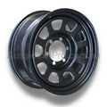 17x8 Steel D-Hole Wheel Rim for Mitsubishi Pajero 1999-2006 (+20 Offset / 6/139.7 PCD) - Black-Aussie 4x4 Pro