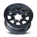 17x8 Steel D-Hole Wheel Rim for Toyota Hilux 4x4 2005-Current (+20 Offset / 6/139.7 PCD) - Black-Aussie 4x4 Pro