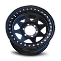 17x8 Steel Imitation Beadlock Wheel Rim for Isuzu MU-X (+20 Offset / 6/139.7 PCD) - Black-Aussie 4x4 Pro