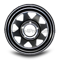 17x8 Steel Triangle-Hole Wheel Rim for 100 Series Toyota Landcruiser IFS (+30 Offset / 5/150 PCD) - Black-Aussie 4x4 Pro