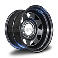 17x8 Steel Triangle-Hole Wheel Rim for 90 Series Toyota Prado (-23 Offset / 6/139.7 PCD) - Black-Aussie 4x4 Pro