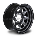 17x8 Steel Triangle-Hole Wheel Rim for Ford Courier (-13 Offset / 6/139.7 PCD) - Black-Aussie 4x4 Pro