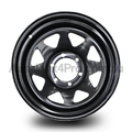 17x8 Steel Triangle-Hole Wheel Rim for Holden Rodeo (-23 Offset / 6/139.7 PCD) - Black-Aussie 4x4 Pro