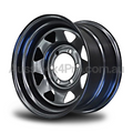 17x8 Steel Triangle-Hole Wheel Rim for Mazda Bravo (0 Offset / 6/139.7 PCD) - Black-Aussie 4x4 Pro
