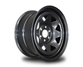 17x8 Steel Triangle-Hole Wheel Rim for Toyota Fortuna (+20 Offset / 6/139.7 PCD) - Black-Aussie 4x4 Pro