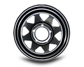 17x8 Steel Triangle-Hole Wheel Rim for Toyota Tundra (+30 Offset / 5/150 PCD) - Black-Aussie 4x4 Pro