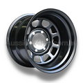 17x9 Steel D-Hole Wheel Rim for 70 / 73 / 75 Series Toyota Landcruiser (-30 Offset / 6/139.7 PCD) - Black-Aussie 4x4 Pro