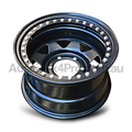 17x9 Steel Imitation Beadlock Wheel Rim for 40 / 45 Series Toyota Landcruiser (-30 Offset / 6/139.7 PCD) - Black-Aussie 4x4 Pro