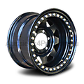 17x9 Steel Imitation Beadlock Wheel Rim for D22 Nissan Navara (-30 Offset / 6/139.7 PCD) - Black-Aussie 4x4 Pro