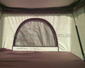 2.1m x 1.2m Hard Cover Popup Rooftop Camping Tent with Rear Access + Ladder - White-Aussie 4x4 Pro