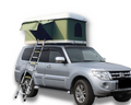 2.1m x 1.2m Hard Cover Popup Rooftop Camping Tent with Rear Access + Ladder - White-Aussie 4x4 Pro