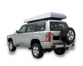 2.1m x 1.6m Hard Cover Rooftop Camping Tent + Ladder - White-Aussie 4x4 Pro