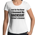 Backseat Drivers License - Womens Scoop Neck T-Shirt-Aussie 4x4 Pro
