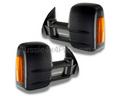 Black Extendable Towing Mirrors with Indicators & Electric Mirror for Toyota Hilux (2012 - 06/2015)-Aussie 4x4 Pro