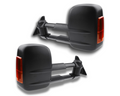 Black Extendable Towing Mirrors with Indicators & Manual Mirror for 80 Series Toyota Landcruiser (1990 - 1998)-Aussie 4x4 Pro